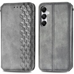 Чохол Deexe Rhombus Wallet для Samsung Galaxy A35 (A356) - Grey