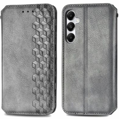 Чехол Deexe Rhombus Wallet для Samsung Galaxy A35 (A356) - Grey