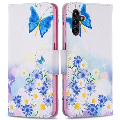 Чохол-книжка Deexe Color Wallet для Samsung Galaxy A13 5G (A136) / A04s (A047) - Butterfly and Flowers