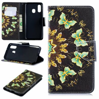 Чохол-книжка Deexe Color Wallet для Samsung Galaxy A40 (А405) - Colorized Butterflies