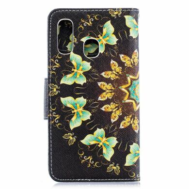 Чохол-книжка Deexe Color Wallet для Samsung Galaxy A40 (А405) - Colorized Butterflies