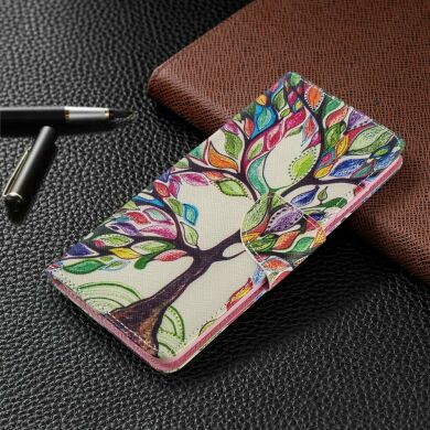 Чехол-книжка Deexe Color Wallet для Samsung Galaxy A51 (А515) - Colorized Tree