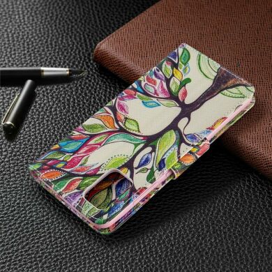 Чехол-книжка Deexe Color Wallet для Samsung Galaxy A51 (А515) - Colorized Tree