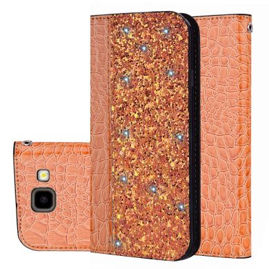 Чохол-книжка Deexe Glittery Crocodile для Samsung Galaxy J4+ (J415) - Orange