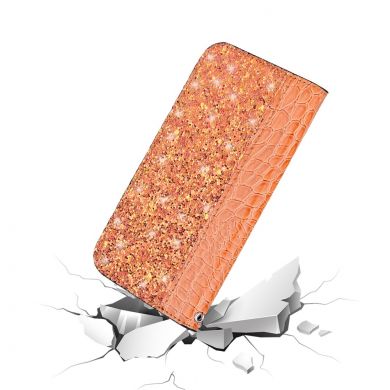 Чохол-книжка Deexe Glittery Crocodile для Samsung Galaxy J4+ (J415) - Orange
