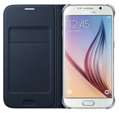 Чехол-книжка Flip Wallet PU для Samsung S6 (G920) EF-WG920PBEGRU - Black / Blue