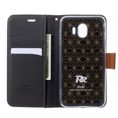Чехол-книжка ROAR KOREA Cloth Texture для Samsung Galaxy J4 2018 (J400) - Black