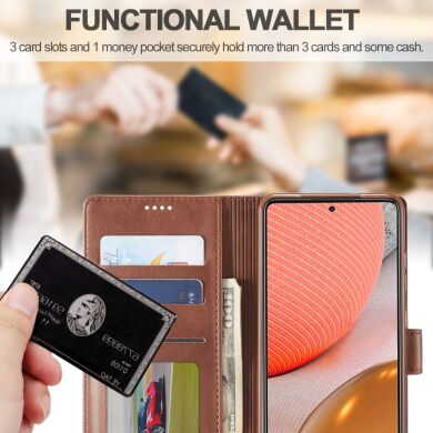 Чехол LC.IMEEKE Wallet Case для Samsung Galaxy A72 (А725) - Brown