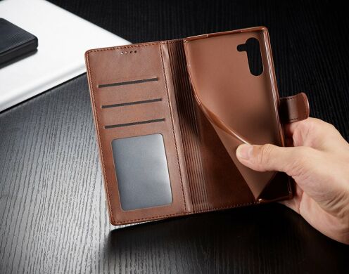 Чехол LC.IMEEKE Wallet Case для Samsung Galaxy Note 10 (N970) - Dark Brown