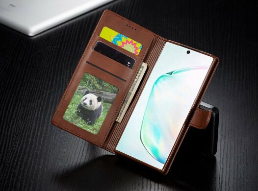Чехол LC.IMEEKE Wallet Case для Samsung Galaxy Note 10 (N970) - Dark Brown