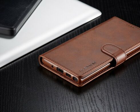 Чехол LC.IMEEKE Wallet Case для Samsung Galaxy Note 10 (N970) - Dark Brown