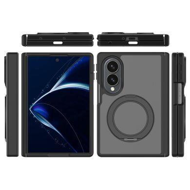 Чохол-накладка Deexe Matte Skin Kickstand with MagSafe (FF) для Samsung Galaxy Fold 8 - Black