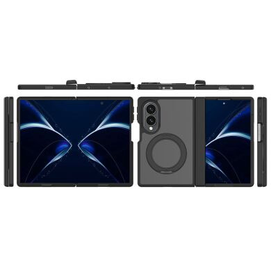 Чохол-накладка Deexe Matte Skin Kickstand with MagSafe (FF) для Samsung Galaxy Fold 8 - Black