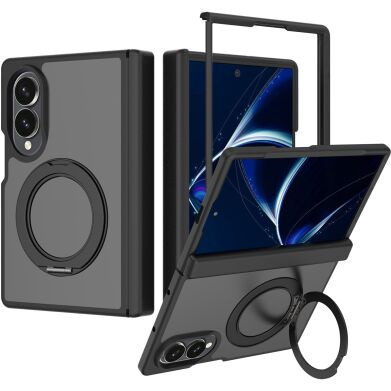 Чохол-накладка Deexe Matte Skin Kickstand with MagSafe (FF) для Samsung Galaxy Fold 8 - Black