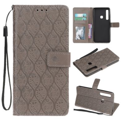 Чехол UniCase Leaf Wallet для Samsung Galaxy A9 2018 (A920) - Grey