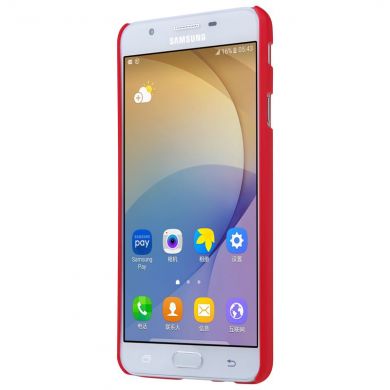 Пластиковый чехол NILLKIN Frosted Shield для Samsung Galaxy J5 Prime + пленка - Red