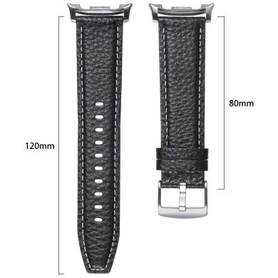 Шкіряний ремінець Deexe Classic для Samsung Galaxy Watch 8 (40/44mm) / 8 Classic - Black