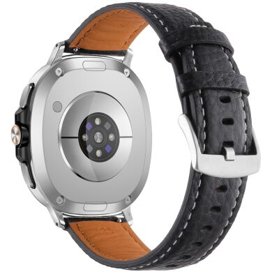 Шкіряний ремінець Deexe Classic для Samsung Galaxy Watch 8 (40/44mm) / 8 Classic - Black