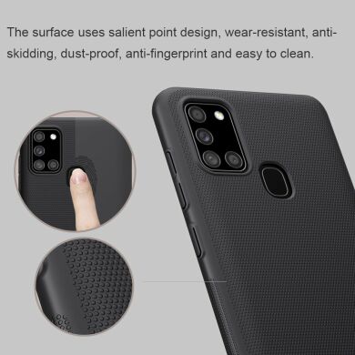Пластиковий чохол NILLKIN Frosted Shield для Samsung Galaxy A21s (A217) - Black