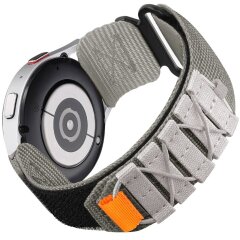Ремешок Deexe Military для часов с шириной крепления 22мм - White / Grey