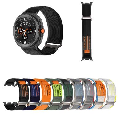 Ремінець Deexe Nylon Magic Tape для Samsung Galaxy Watch 8 (40/44mm) / 8 Classic - Black