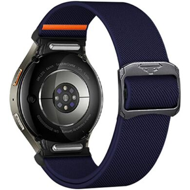 Ремешок Deexe Orbit Flex для Samsung Galaxy Watch 4 / 5 / 6 / 7 / FE (40mm) - Dark Blue