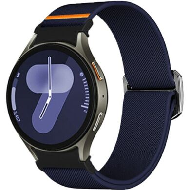 Ремешок Deexe Orbit Flex для Samsung Galaxy Watch 4 / 5 / 6 / 7 / FE (40mm) - Dark Blue