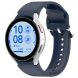 Ремешок Deexe Silicone Band для Samsung Galaxy Watch 4 / 4 Classic / 5 / 5 Pro / 6 / 6 Classic / 7 / FE - Midnight Blue. Фото 2 из 8