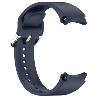 Ремешок Deexe Silicone Band для Samsung Galaxy Watch 4 / 4 Classic / 5 / 5 Pro / 6 / 6 Classic / 7 / FE - Midnight Blue