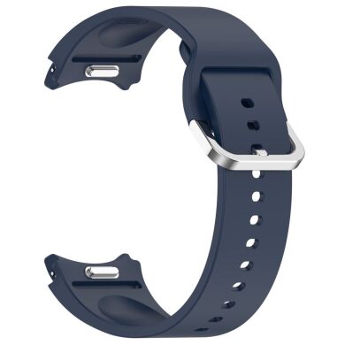 Ремешок Deexe Silicone Band для Samsung Galaxy Watch 4 / 4 Classic / 5 / 5 Pro / 6 / 6 Classic / 7 / FE - Midnight Blue