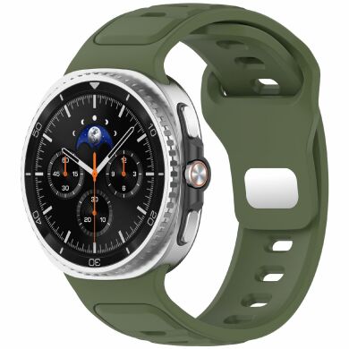Ремешок Deexe Sport Band для Samsung Galaxy Watch 8 (40/44mm) / 8 Classic - Army Green