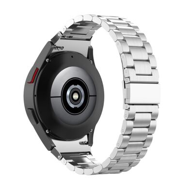 Ремешок Deexe Stainless Steel для Samsung Galaxy Watch 4 (40/44mm) / Watch 4 Classic (42/46mm) - Silver