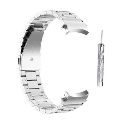 Ремешок Deexe Stainless Steel для Samsung Galaxy Watch 4 (40/44mm) / Watch 4 Classic (42/46mm) - Silver