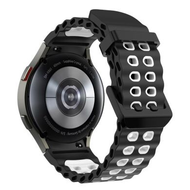 Ремешок KALEBOL Ocean Strap для Samsung Galaxy Watch 4 / 4 Classic / 5 / 5 Pro / 6 / 6 Classic / 7 / FE - Black / White