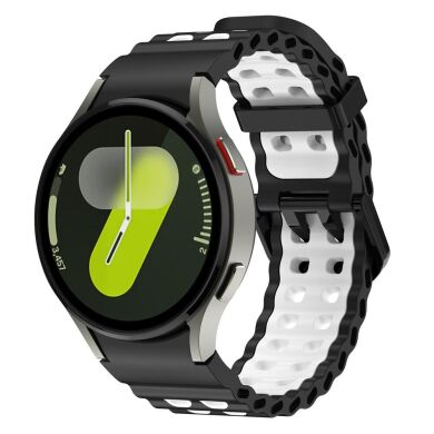 Ремешок KALEBOL Ocean Strap для Samsung Galaxy Watch 4 / 4 Classic / 5 / 5 Pro / 6 / 6 Classic / 7 / FE - Black / White