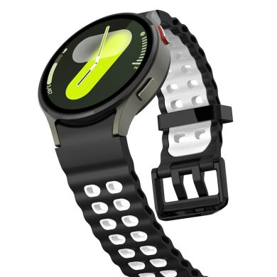 Ремешок KALEBOL Ocean Strap для Samsung Galaxy Watch 4 / 4 Classic / 5 / 5 Pro / 6 / 6 Classic / 7 / FE - Black / White