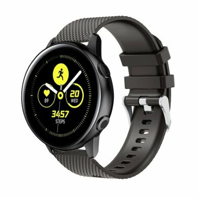 Ремешок UniCase Rhombus Texture для Samsung Watch Active / Active 2 40mm / Active 2 44mm - Black