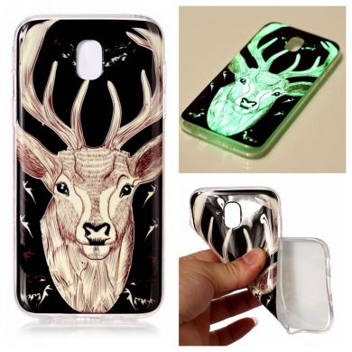 Силиконовый (TPU) чехол Deexe LumiCase для Samsung Galaxy J3 2017 (J330) - Elk