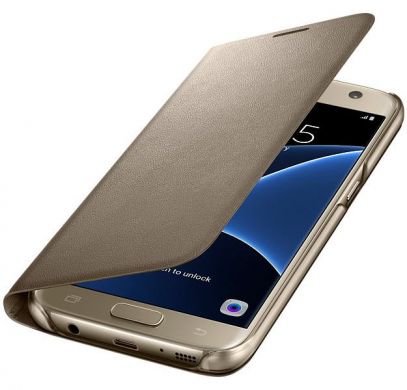 Чехол LED View Cover для Samsung Galaxy S7 (G930) EF-NG930PFEGRU - Gold