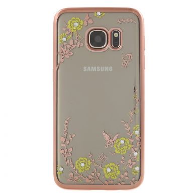 Силиконовый чехол Deexe Shiny Cover для Samsung Galaxy S7 (G930) - Gold