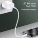 Мережевий зарядний пристрій USAMS US-CC118 T34 PD Fast Travel Charger (20W) - White