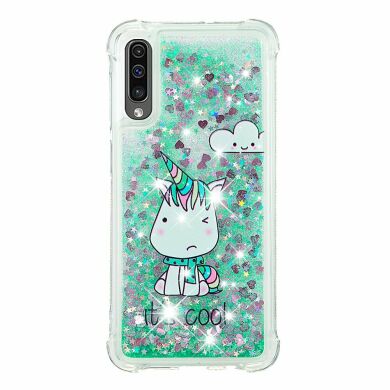 Силіконовий (TPU) чохол Deexe Fashion Glitter для Samsung Galaxy A50 (A505) / A30s (A307) / A50s (A507), Unicorn