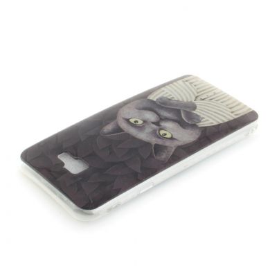 Силіконовий (TPU) чохол Deexe Life Style для Samsung Galaxy J4+ (J415) - Grey Cat