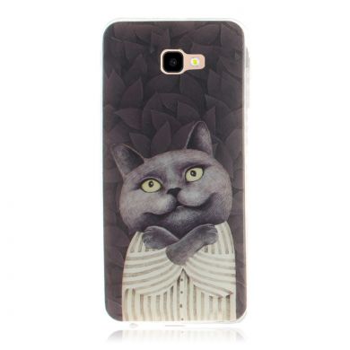 Силіконовий (TPU) чохол Deexe Life Style для Samsung Galaxy J4+ (J415) - Grey Cat