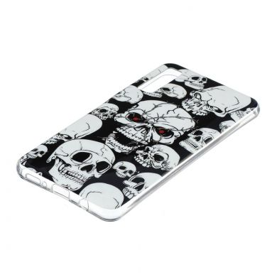 Силиконовый (TPU) чехол Deexe LumiCase для Samsung Galaxy A7 2018 (A750) - Cool Skulls