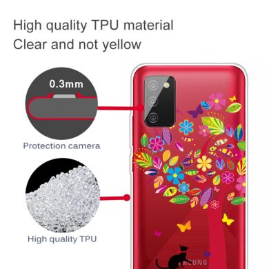 Силиконовый (TPU) чехол Deexe Pretty Glossy для Samsung Galaxy A02s (A025) - Panda Face