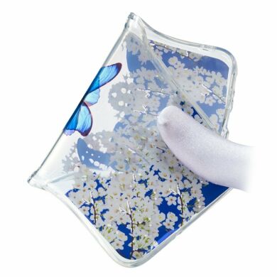 Силіконовий (TPU) чохол Deexe Pretty Glossy для Samsung Galaxy A70 (A705) - Butterfly and White Flowers