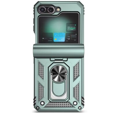 Защитный чехол Deexe Armor Case (FF) для Samsung Galaxy Flip 6 - Blackish Green