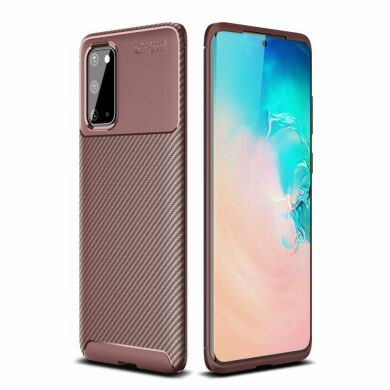 Защитный чехол Deexe Fusion для Samsung Galaxy S20 (G980) - Brown