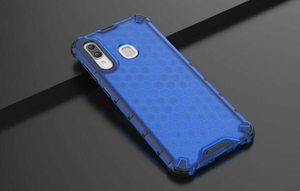 Защитный чехол Deexe Honeycomb Series для Samsung Galaxy A30 (A305) / A20 (A205) - Blue